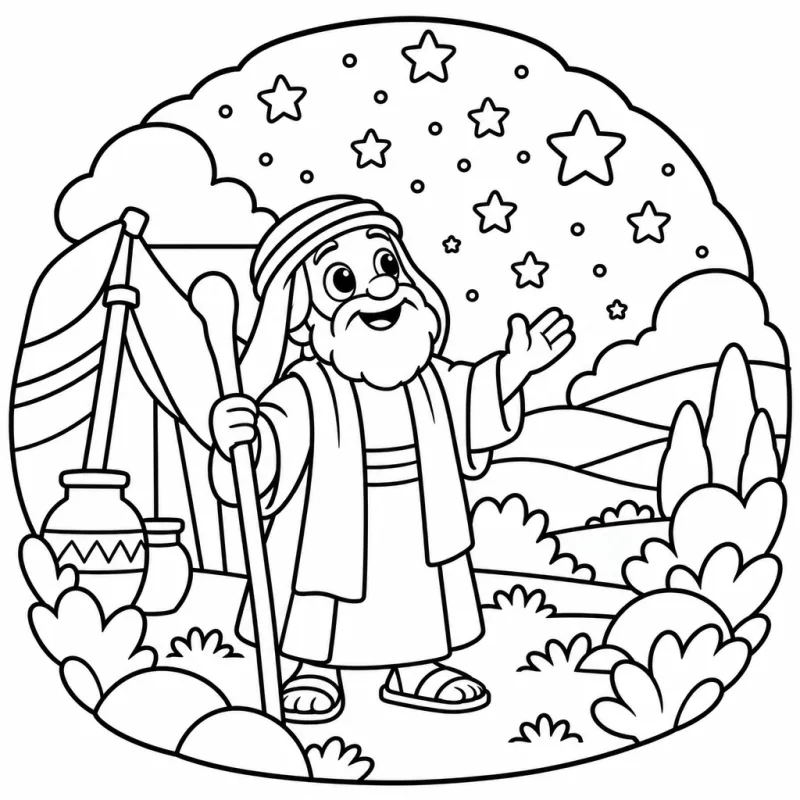 Line art of the story to color
